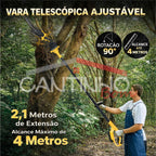 Motosserra Elétrica Com 4 Baterias 21v Bivolt + BRINDE Bolsa de Ferramentas Multiuso - COMPRE 1 LEVE 2