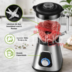 Liquidificador Multiuso 5 em 1 Com 2 Jarras de Vidro + BRINDE Porta Tempero Vertical 16 Potes - COMPRE 1 LEVE 2