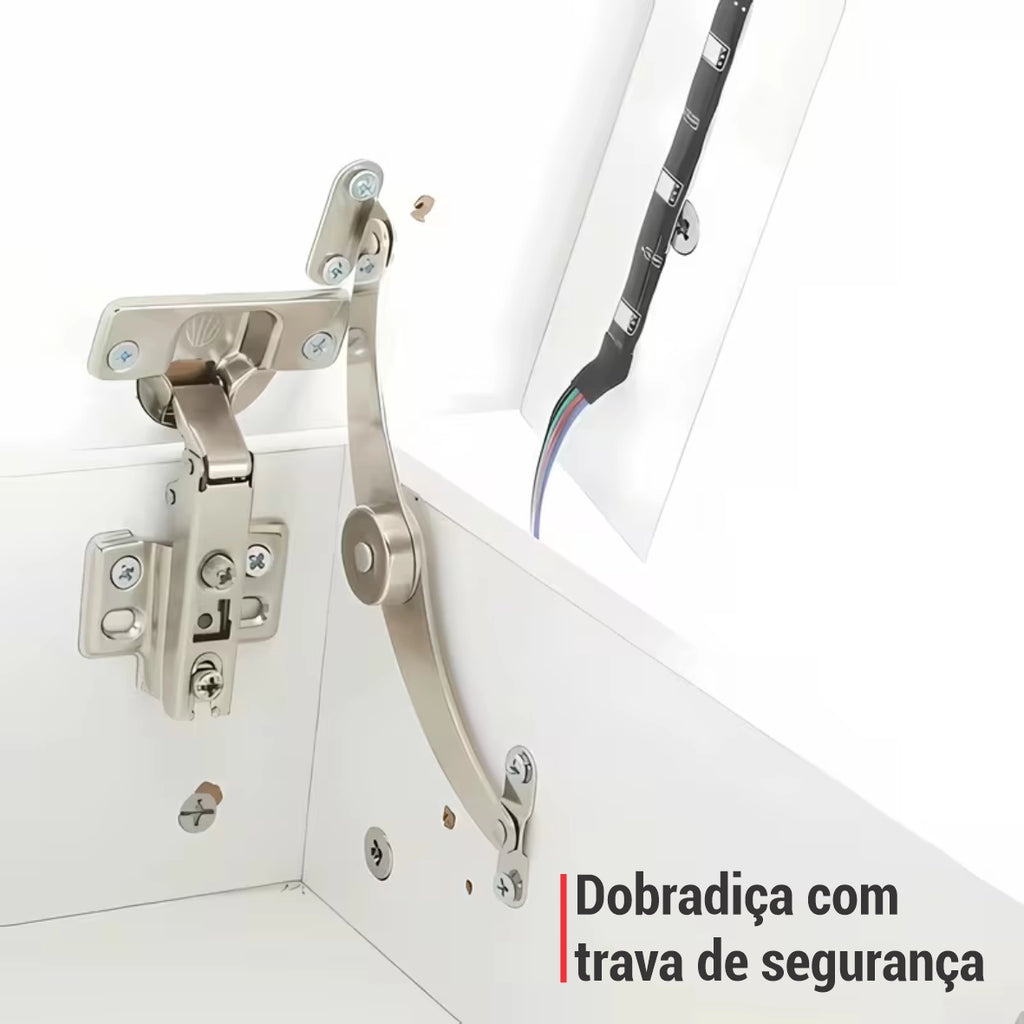Gaveteiro Inteligente Led Multifuncional c/ Carregador + BRINDE: Tapete Peluciado de 122x183cm - COMPRE 1 LEVE 2
