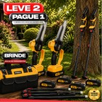 Motosserra Elétrica Com 4 Baterias 21v Bivolt + BRINDE Bolsa de Ferramentas Multiuso - COMPRE 1 LEVE 2